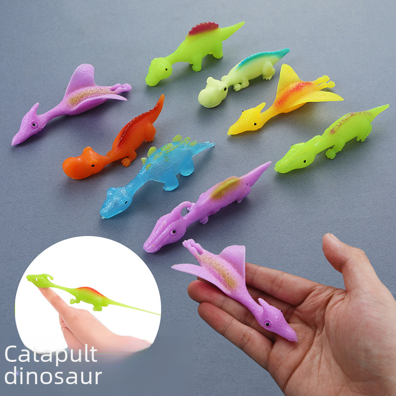 Kreativ dinosaurie fingerkastare stressavlastande leksak för barn